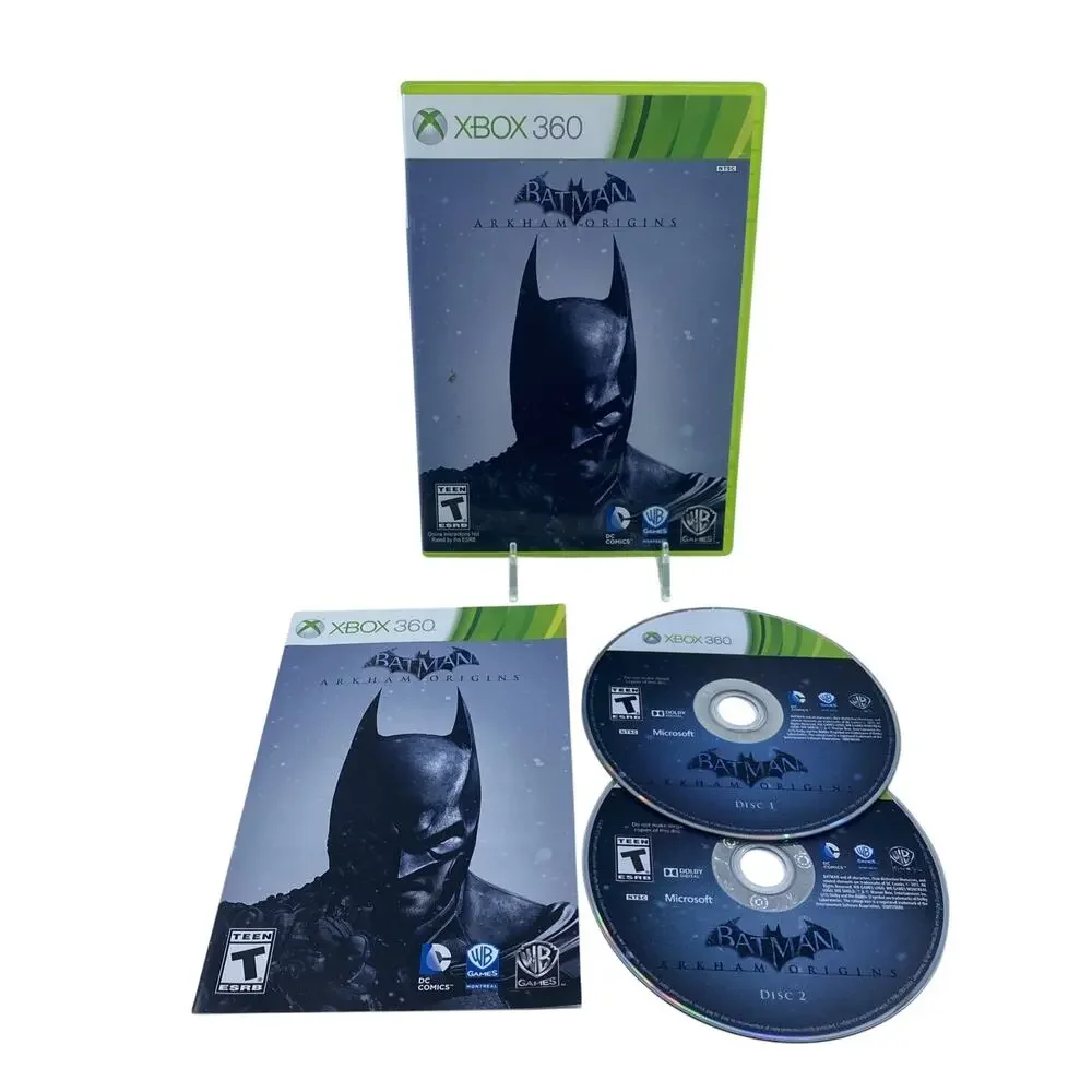 Batman Arkham Origins CIB & Arkham City Xbox 360 Game Lot Complete Tested